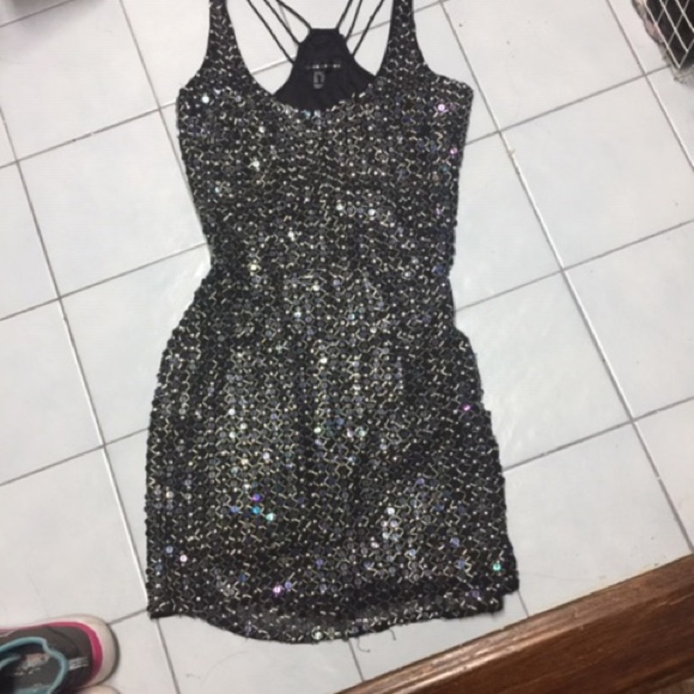 Aiden Maddox Sequin Halter Evening Dress Size 4